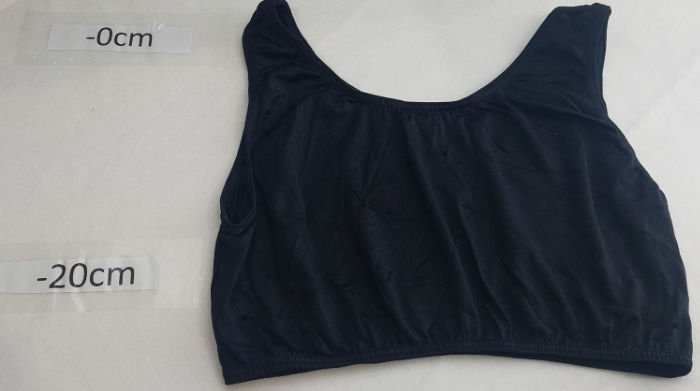 BLACK NYLON CROP TOP