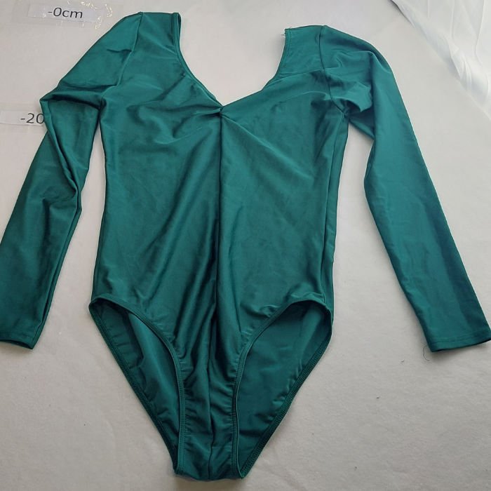 DARK GREEN LONG SLEEVE LEOTARD