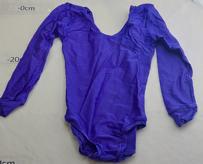 PURPLE LONG NYLON SLEEVE LEOTARD