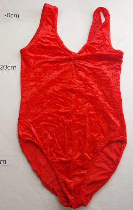 VELOUR RED LEOTARD