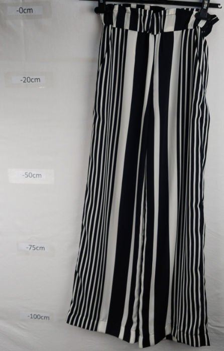 BLACK AND WHITE STRIPE TROUSERS