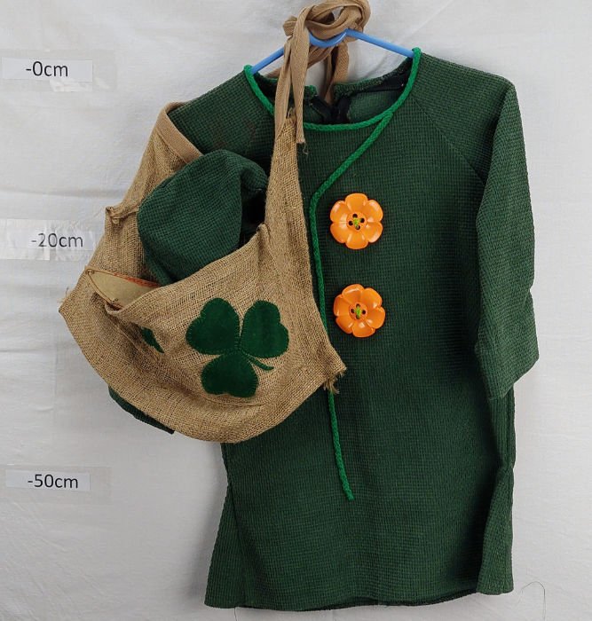 FOREST GREEN SHIRT WITH HESSIAN BAG 
