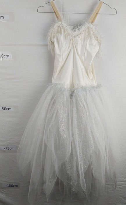 CREAM WHITE TUNIC WITH WHITE TULLE SKIRT
