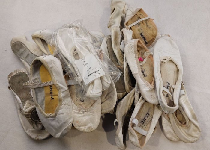 WHITE BALLET SHOES