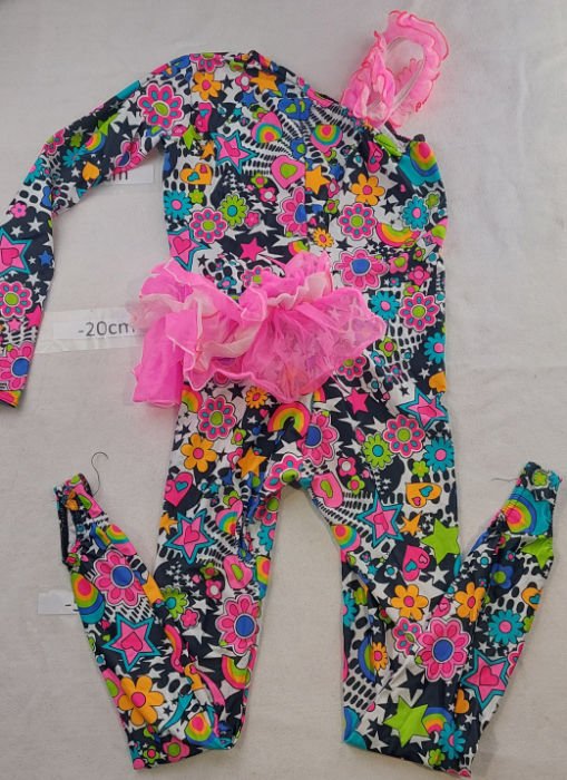 MULTI COLOUR OFF SHOULDER BODYSUIT FOOTLESS