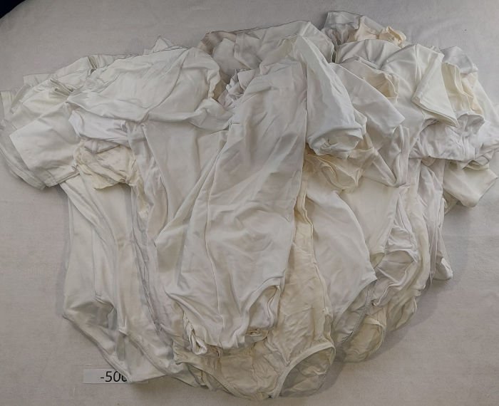 SHORTSLEEVE WHITE LEOTARD NYLON 