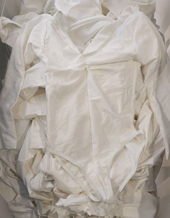 WHITE LEOTARD LONGSLEEVE