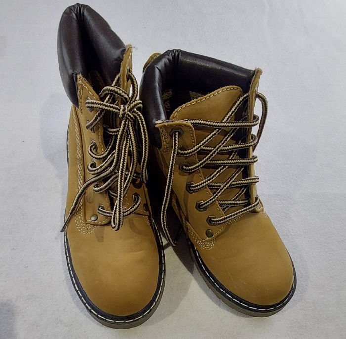 SHOES BROWN LACE UP ANKLE BOOTS
