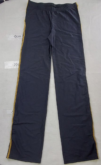 BLACK TROUSERS WITH GOLD DETAIL 