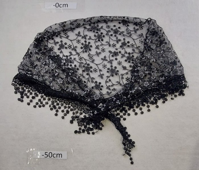 BLACK AND SILVER NET SCARF PERIOD