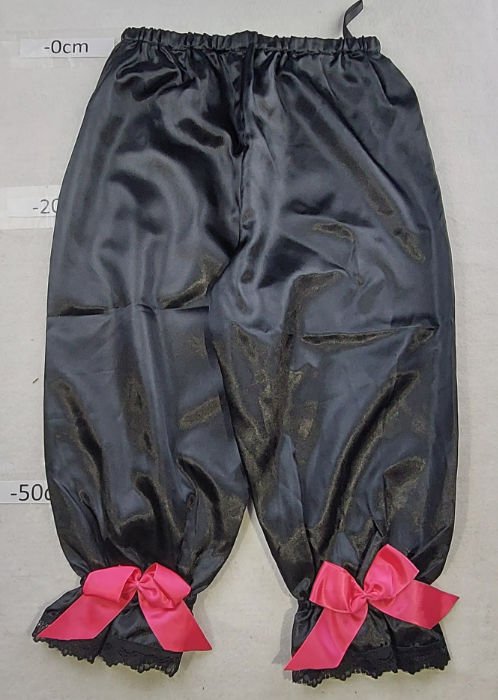 BLACK SATIN BLOOMERS