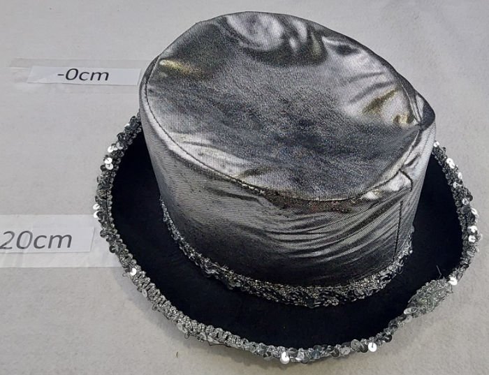 SILVER HAT WITH SEQUINS
