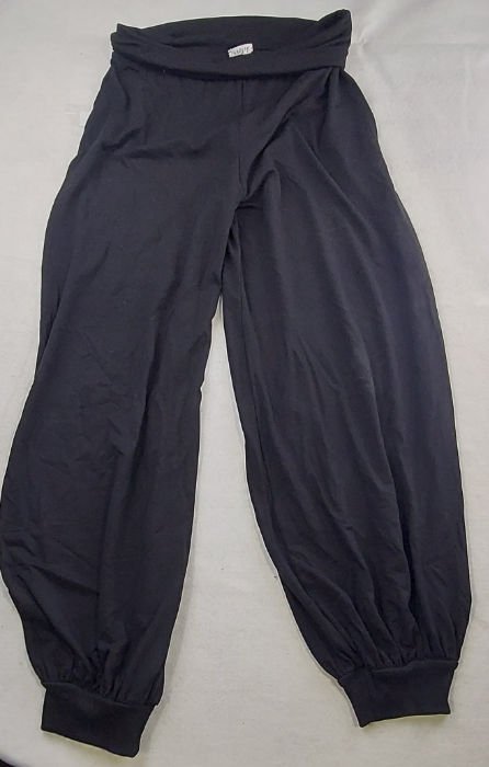 BLACK COTTON TROUSERS BAGGY