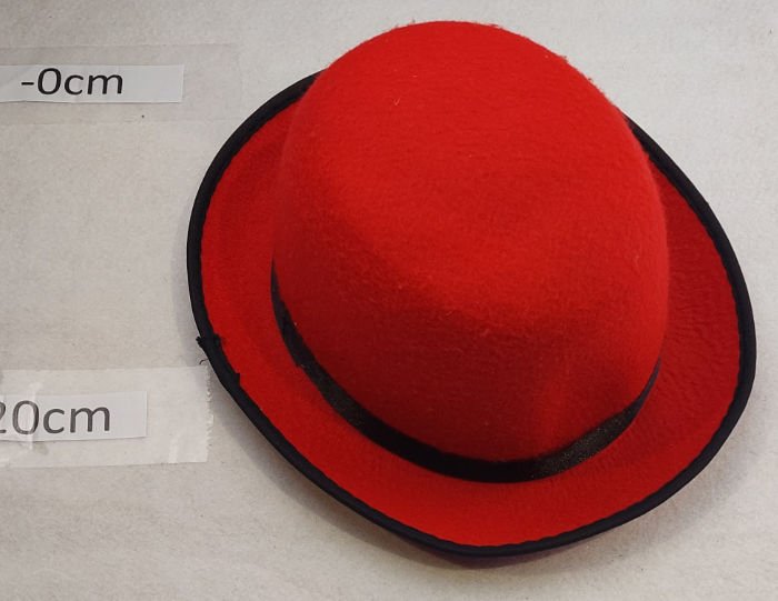 RED BOWLER HAT