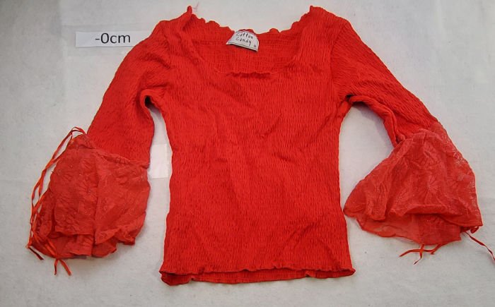 Red ruche top