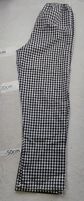 Chef trousers black and white check