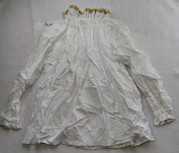 White Cotton top with gold trim