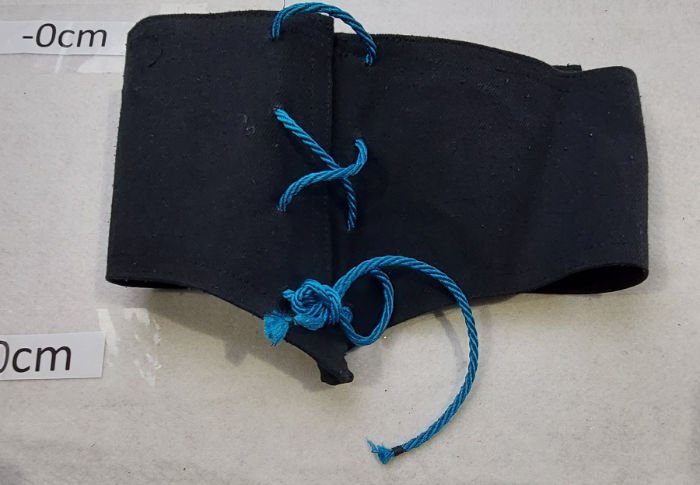 BLACK CORSET WITH BLUE CORD