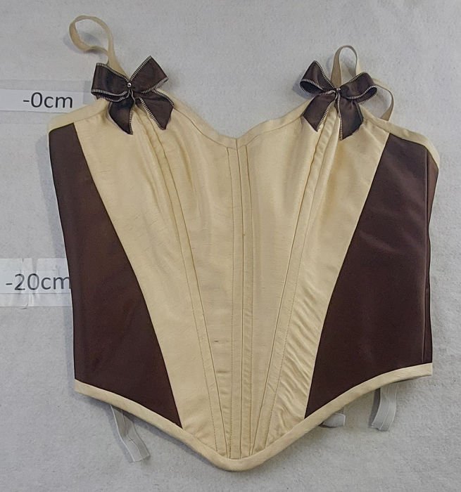 BROWN AND CREAM CORSET