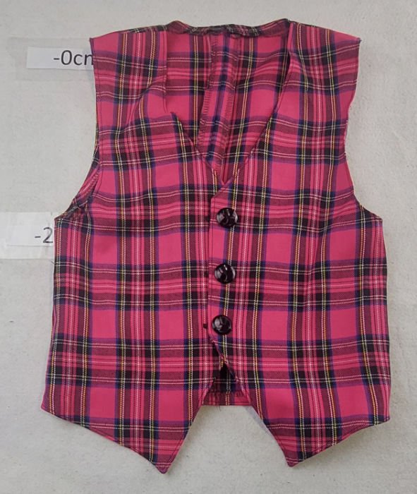 PINK TARTAN WAISTCOAT