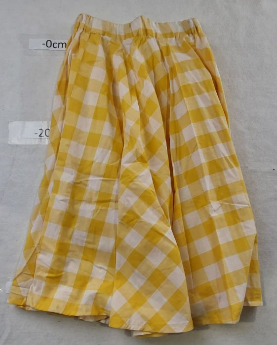 YELLOW AND WHITE CHECK SKIRT
