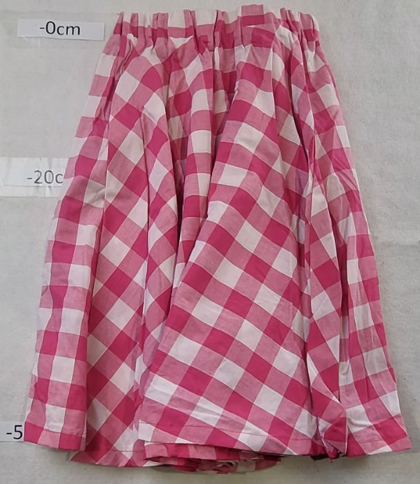 PINK AND WHITE CHECK SKIRT