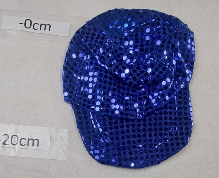 BLUE SEQUIN CAPS