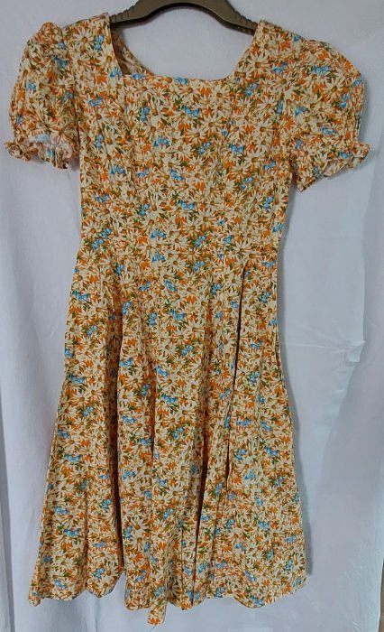 ORANGE FLORAL DRESS