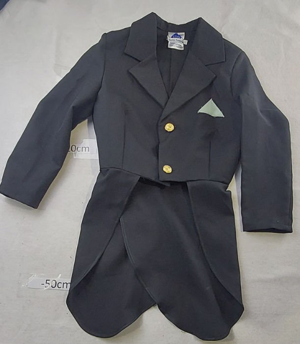 BLACK JACKET WITH TAILS AND HANKY
