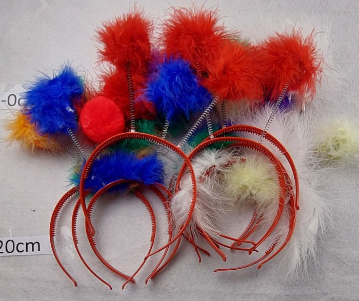 HEADBAND WITH ANTENNAE POM  POMS