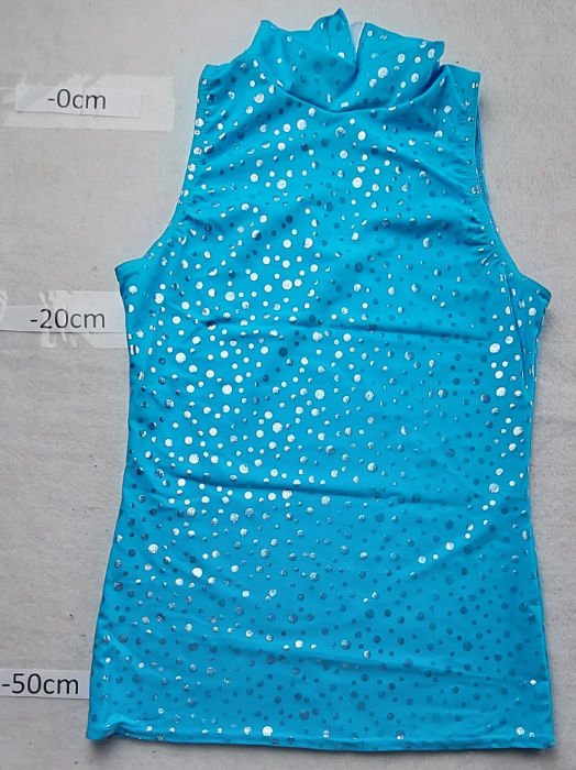 BLUE AND SILVER TOP