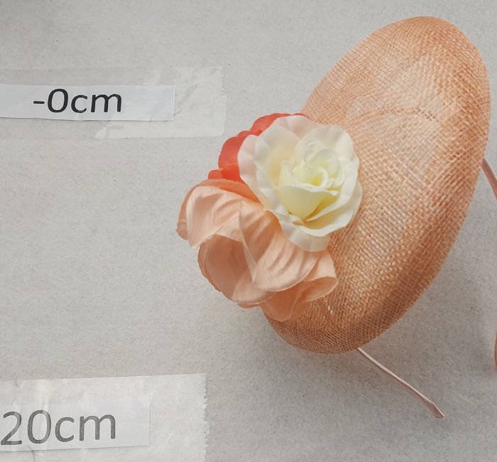 FORMAL FASCINATOR PEACH
