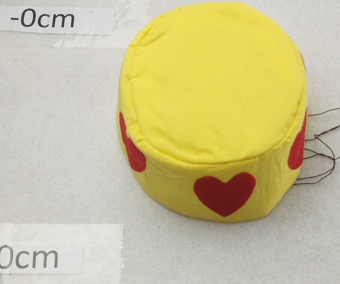 YELLOW HEADDRESS HAT HEARTS