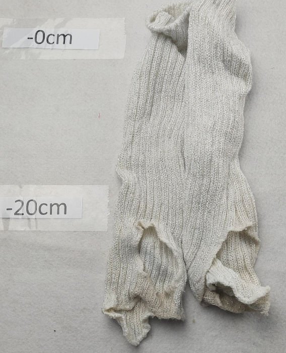 SILVER AND WHITE LEG WARMERS