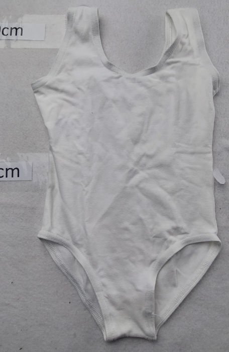 WHITE COTTON LYCRA LEOTARD